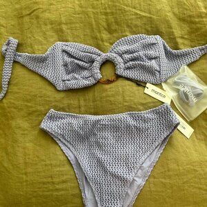 Montce Lavender Crochet Tori Ties Bikini and Paula Bikini Bottom